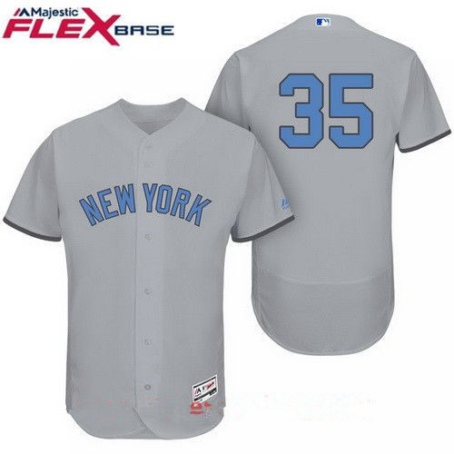 Michael Pineda #35 New York Yankees Majestic Mens Baby Blue Fathers Day Limited Flex Base Jersey - Gray