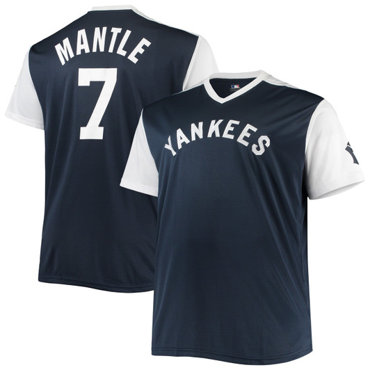 Mickey Mantle #7 New York Yankees Cooperstown Player Navywhite Limited Jersey
