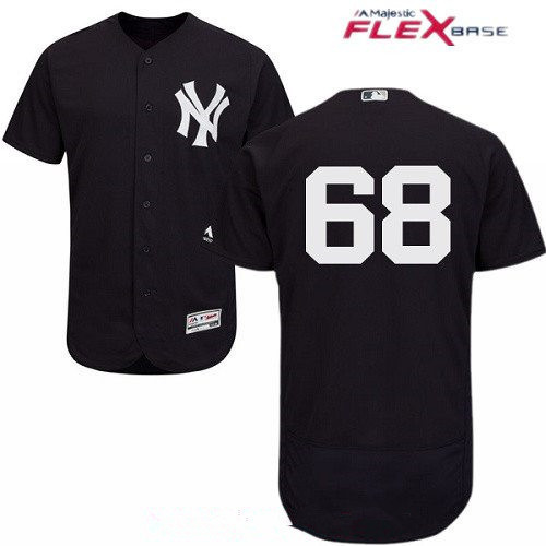 New York Yankees #68 Majestic Mens Dellin Betances Alternate Limited Flex Base Jersey - Navy Blue