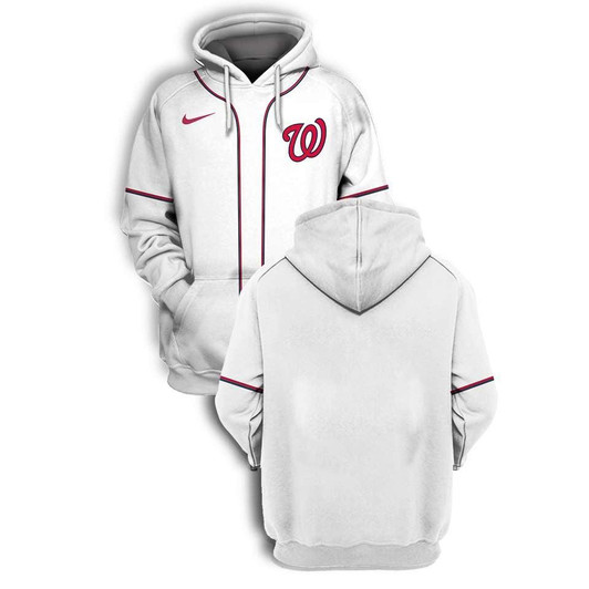 Washington Nationals Mlb Baseball Team 3D White Jersey Style Gift For Nationals Fans Hoodie