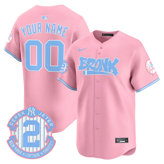 New York Yankees Bronx Graffiti Vapor Premier Limited Custom Jersey - Bubblegum Pink