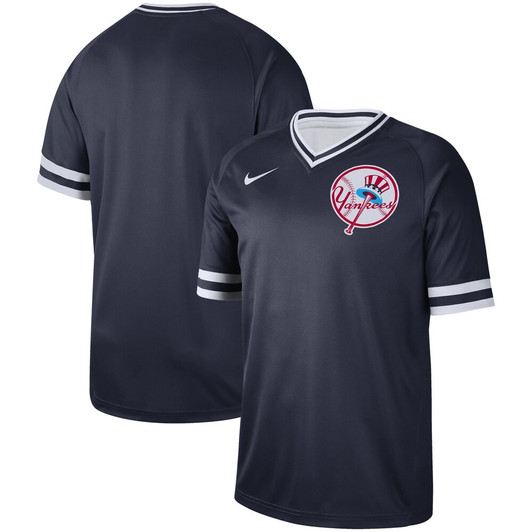 New York Yankees Nike Cooperstown Legend V Neck Jersey - Navy