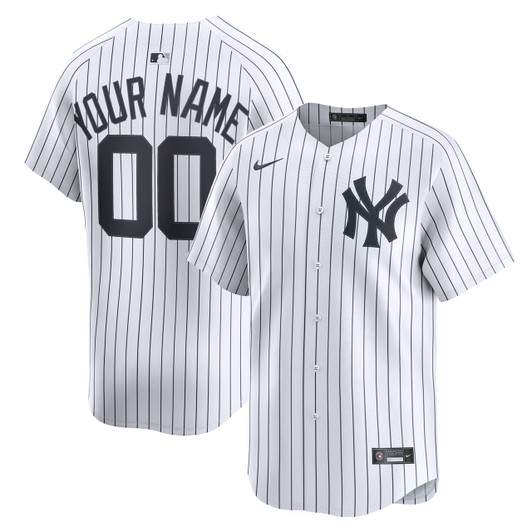 New York Yankees Nike Men'S Home Limited Custom Jersey - White