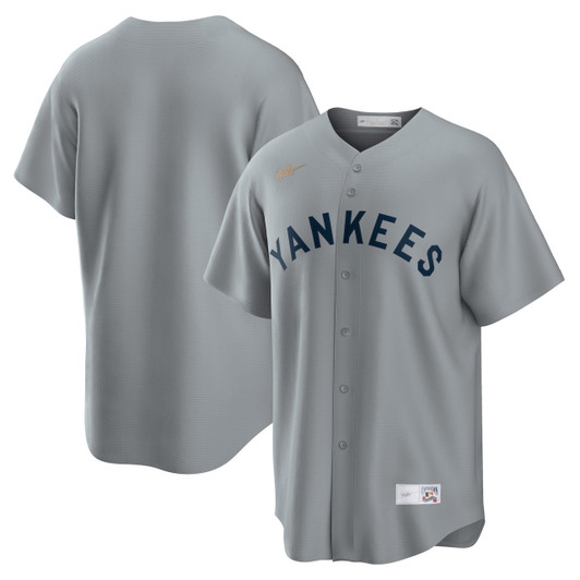 New York Yankees Nike Road Cooperstown Limited Team Jersey - Gray