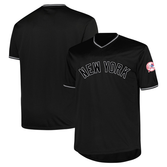 New York Yankees Profile Men'S Big & Tall Pop Fashion Limited Jersey - Black