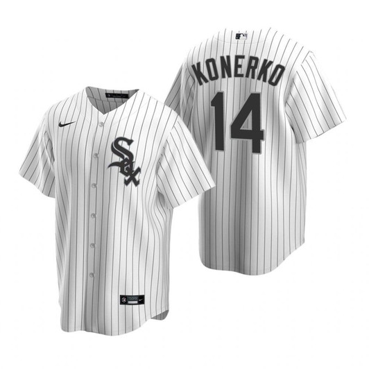 Mens Chicago White Sox #14 Paul Konerko Retired Player White Jersey Gift For White Sox Fans