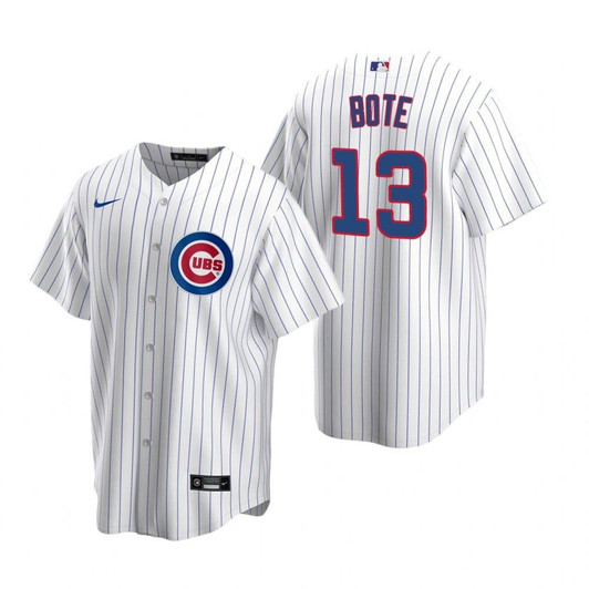 Mens Chicago Cubs #13 David Bote Home White Jersey Gift For Cubs Fans