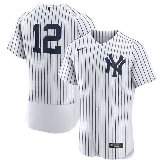Wade Boggs #12 New York Yankees Home Authentic Retired Player Jersey - White