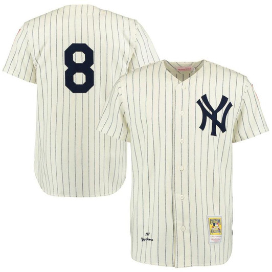 Yogi Berra #8 New York Yankees 1951 Limited Throwback Jersey - Cream