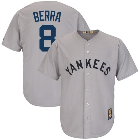 Yogi Berra #8 New York Yankees Limited Throwback Jersey - Gray