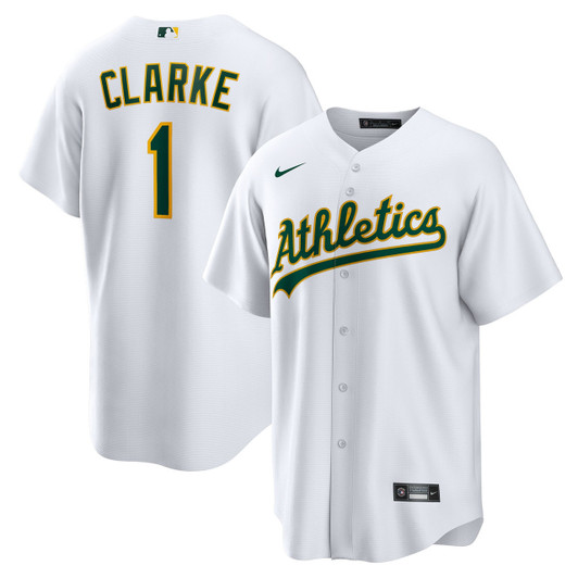 Denzel Clarke Oakland Athletics Nike Men'S Home Limited Jersey - White