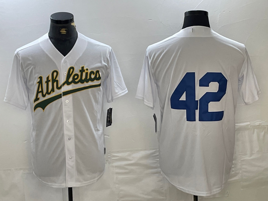 Jackie Robinson #42 Oakland Athletics Limited Cool Base Baseball Jersey - White
