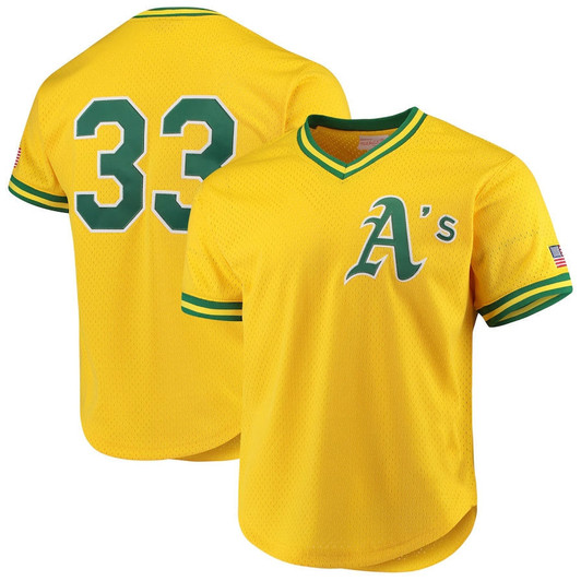 Jose Canseco #33 Oakland Athletics Mitchell & Ness Cooperstown Mesh B Limited Jersey
