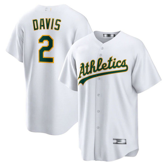 Khris Davis #2 Oakland Athletics Home Limited Player Name Baseball Jersey - White