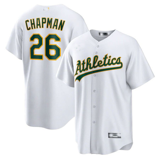 Matt Chapman #26 Oakland Athletics Home Limited Player Name Basebal Jersey - White