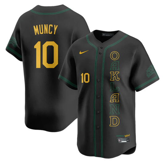 Max Muncy #10 Oakland Athletics City Connect Concept Limited Jersey - Black