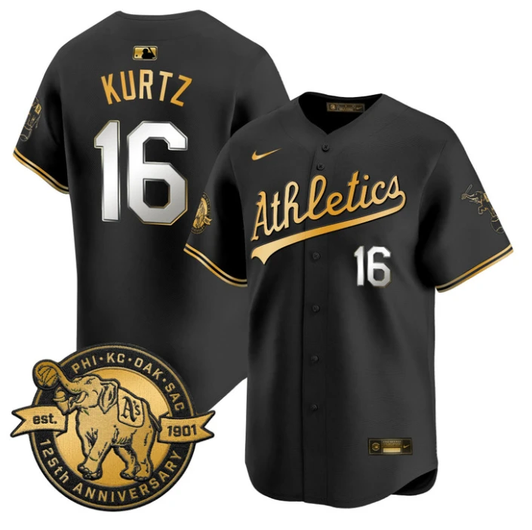 Nick Kurtz #16 Oakland Athletics 125Th Anniversary Patch Limited Jersey