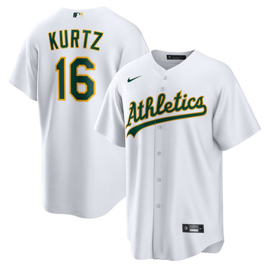 Nick Kurtz #16 Oakland Athletics Home Limited Jersey - White