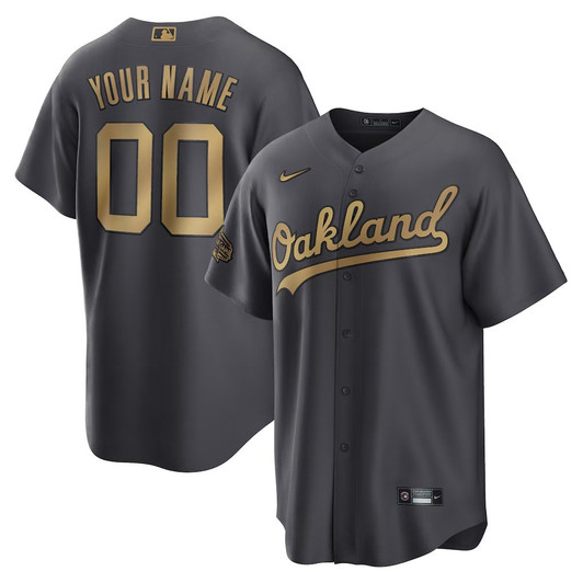 Oakland Athletics 2022 Custom Star Game Jersey - Charcoal