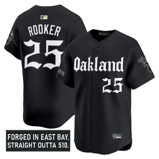 Oakland Athletics Men Gothic East Bay Edition Vapor Premier Limited Jersey