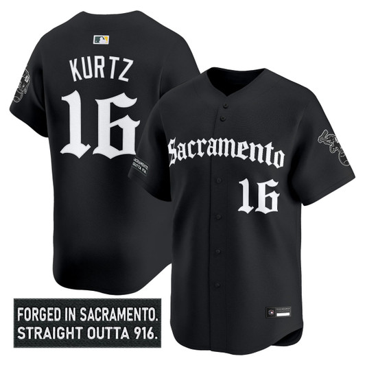 Oakland Athletics Men Sacramento Gothic Edition Vapor Premier Limited Jersey