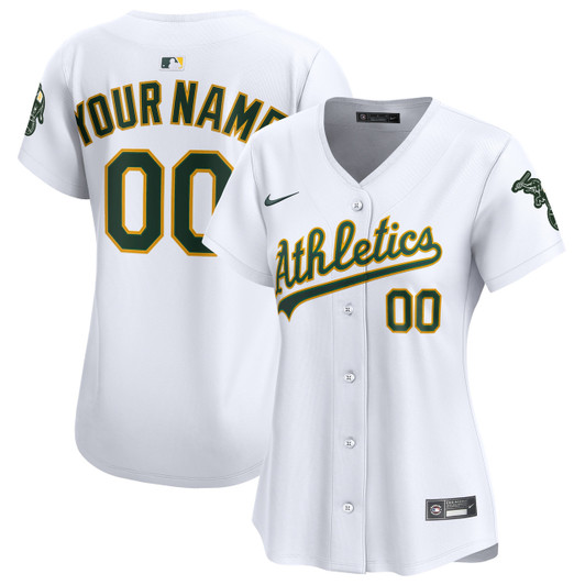 Oakland Athletics Nike Women'S Home Limited Custom Jersey - White