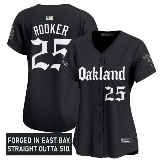 Oakland Athletics Women Gothic East Bay Edition Vapor Premier Limited Jersey