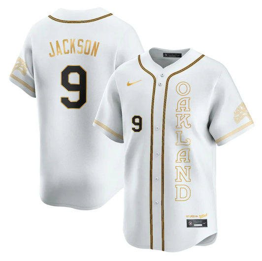 Reggie Jackson #9 Oakland Athletics City Connect Concept G Limited Jersey - White