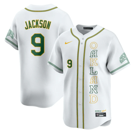 Reggie Jackson #9 Oakland Athletics City Connect Concept Limited Jersey - White