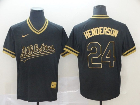 Rickey Henderson #24 Oakland Athletics 2020 Limited Jersey - Black