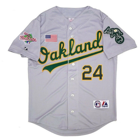 Rickey Henderson Oakland Athletics 1990 World Series Road Limited Jersey - Grey