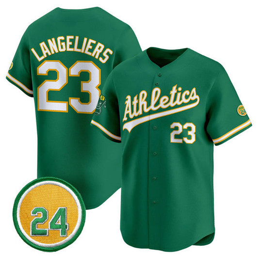 Shea Langeliers #23 Oakland Athletics 2024 Limited Rickey Henderson P Jersey - Green