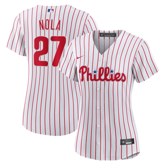 Aaron Nola #27 Philadelphia Phillies Nike Women'S Home Limited Jersey - White