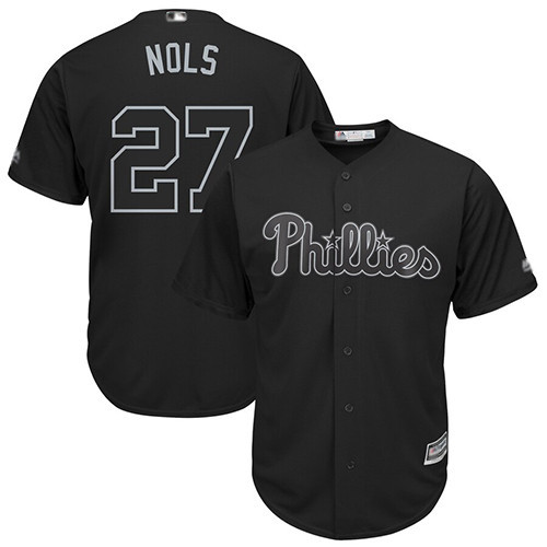 Aaron Nola #27 Philadelphia Phillies Nols Players Weekend Limited Cool Base Baseball Jersey - Black