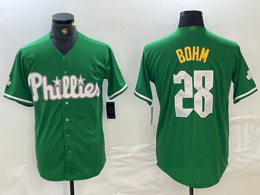 Alec Bohm #28 Philadelphia Phillies Cool Base Limited Baseball Jersey - Kelly Green