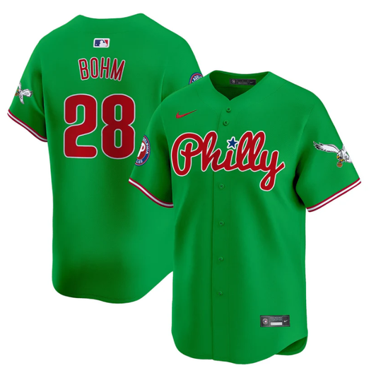 Alec Bohm #28 Philadelphia Phillies Eagles Vapor Premier Limited Jersey - Green