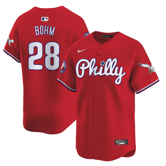 Alec Bohm #28 Philadelphia Phillies Eagles Vapor Premier Limited Jersey - Red