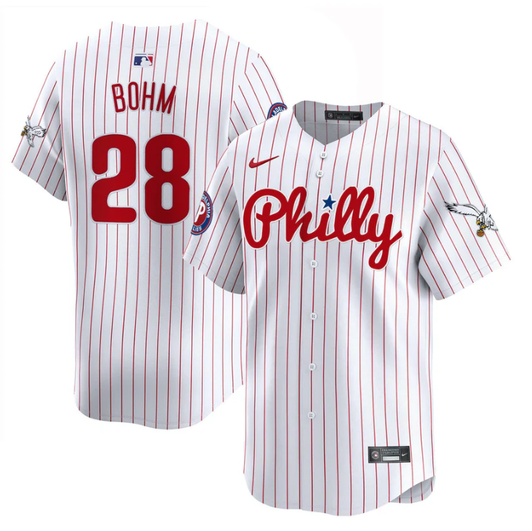 Alec Bohm #28 Philadelphia Phillies Eagles Vapor Premier Limited Pinstrip Jersey