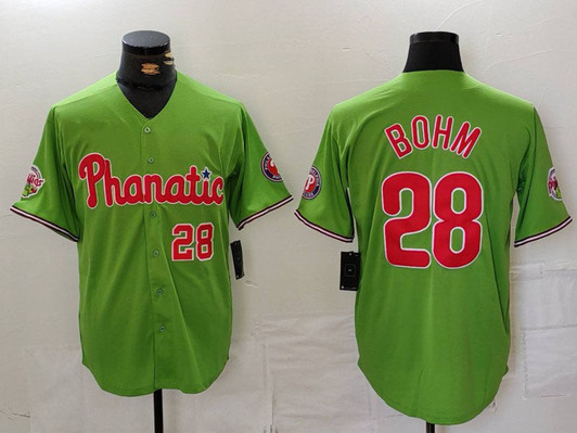 Alec Bohm #28 Philadelphia Phillies Number Patch Cool Base B Limited Jersey - Green