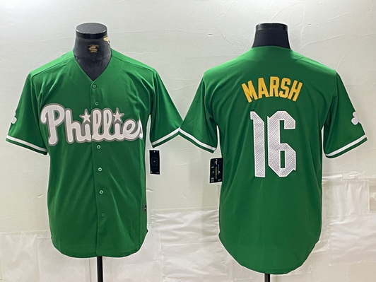 Brandon Marsh #16 Philadelphia Phillies 2024 City Connect Basebal Limited Jersey - Green