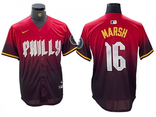 Brandon Marsh #16 Philadelphia Phillies 2024 City Connect Limited Jersey - Red