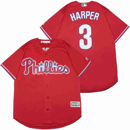 Bryce Harper #3 Philadelphia Phillies 2020 Limited Jersey - Red