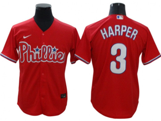 Bryce Harper #3 Philadelphia Phillies Alternate Limited Jersey - Red