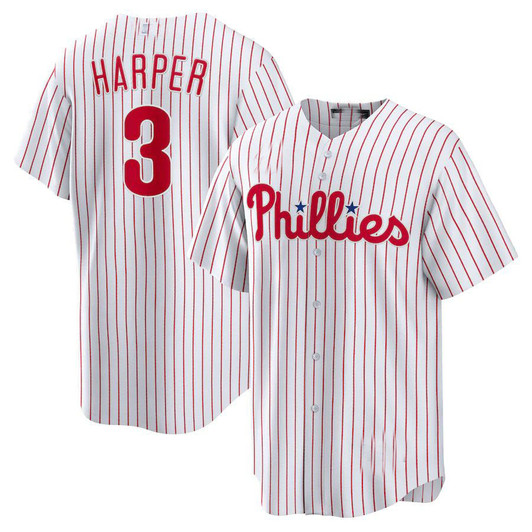 Bryce Harper #3 Philadelphia Phillies Home Limited Player Name Ba Jersey - White