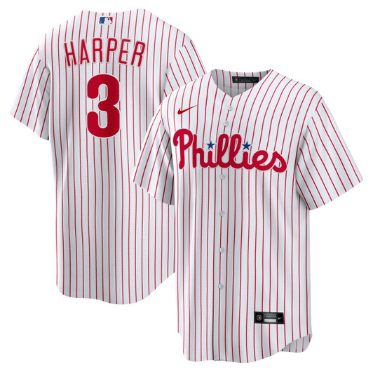 Bryce Harper #3 Philadelphia Phillies Nike Home Limited Player Name Jersey - White