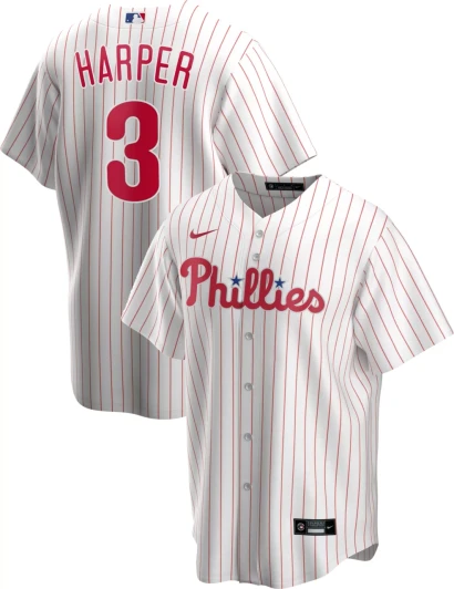 Bryce Harper #3 Philadelphia Phillies Nike Men'S Limited Cool Base Jersey - White