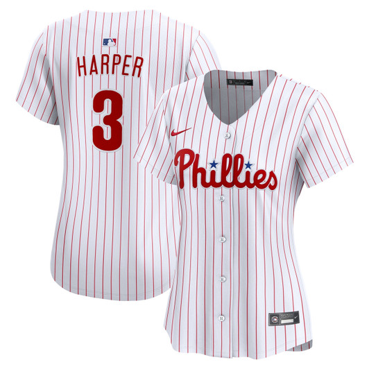 Bryce Harper #3 Philadelphia Phillies Nike Women'S Home Limited Player Jersey - White