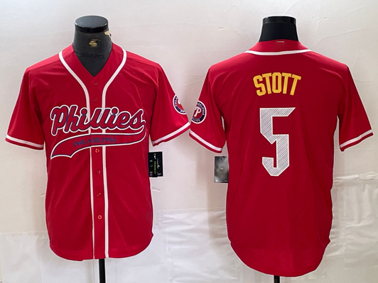 Bryson Stott #5 Philadelphia Phillies Limited Cool Base Baseball Jersey - Red