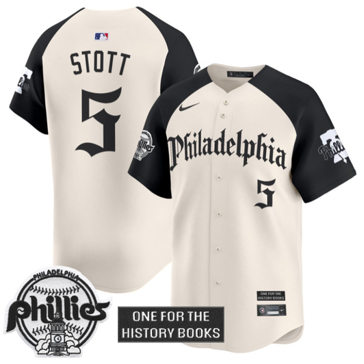 Bryson Stott #5 Philadelphia Phillies Retro Newspaper Edition Vapor Premier Limited St Jersey