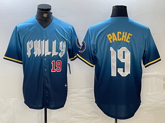 Cristian Pache #19 Philadelphia Phillies 2024 City Connect Limited Jersey - Blue